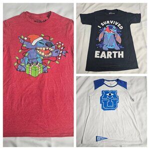 Disney Stitch and Monsters University Shirts Lot S/M/L